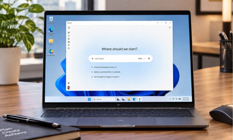 جوجل تطلق تطبيق Gemini رسمياً لأجهزة ويندوز - جوجل - Gemini - ويندوز - الذكاء الاصطناعي - Google - Gemini